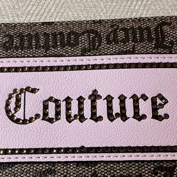 Juicy Couture Pink and Black Chain Wristlet Wallet